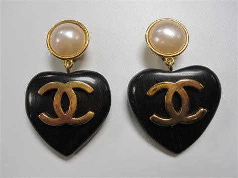 chanel earrings with heart|chanel earrings online shop.